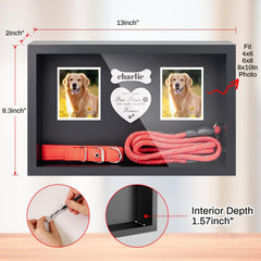 FITWOWFIT dog memorial frame with acrylic front displays photos and mementos clearly.