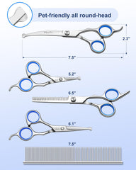 Fiurfiy curved scissor for smooth fur trimming and tidy finishing.