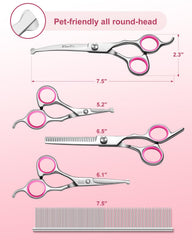 Fiurfiy Furry curved blade closeup for contour-friendly grooming on pets