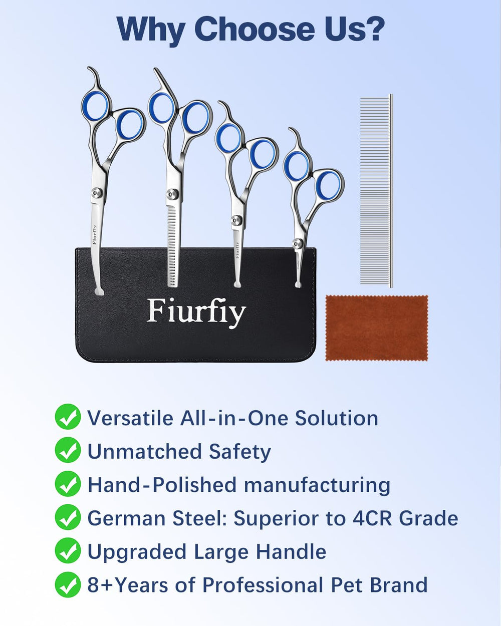 Fiurfiy storage case keeps blades organized and ready for sessions.