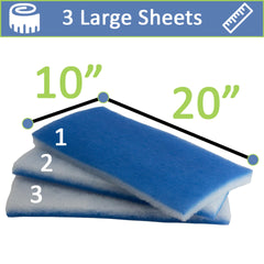 Five Star Aquatics filter floss cut-to-fit sheets simplify setup for many filters.