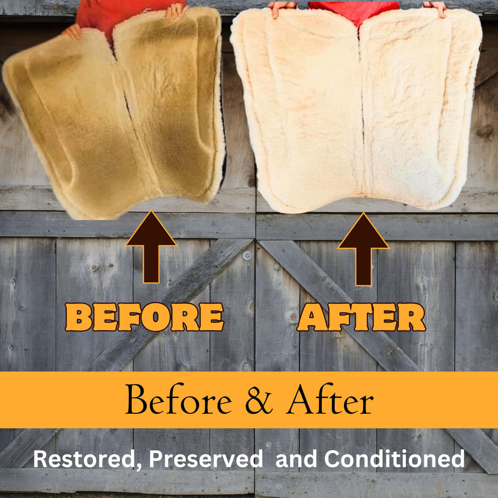 Five Star Equine Saddle Pad Cleaner on blankets refreshes fabrics.