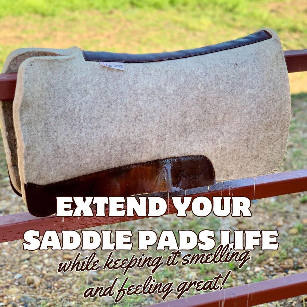 Five Star Equine Saddle Pad Cleaner tackles odors on tack.