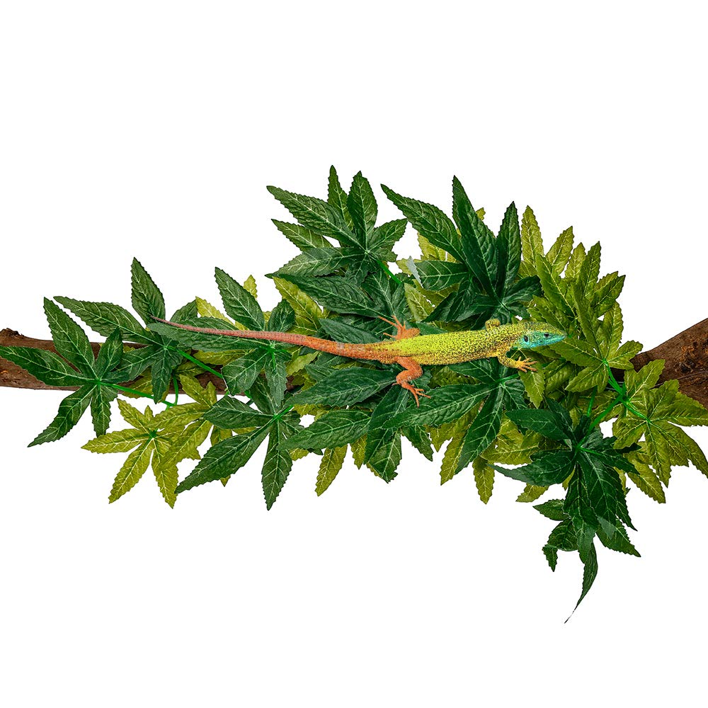 FiveBull reptile plants closeup fabric highlighting durable, easy-to-clean materials.