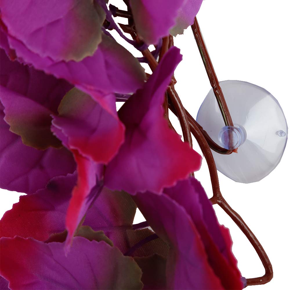 FiveBull pink silk plant offers low-maintenance habitat decoration for reptiles.