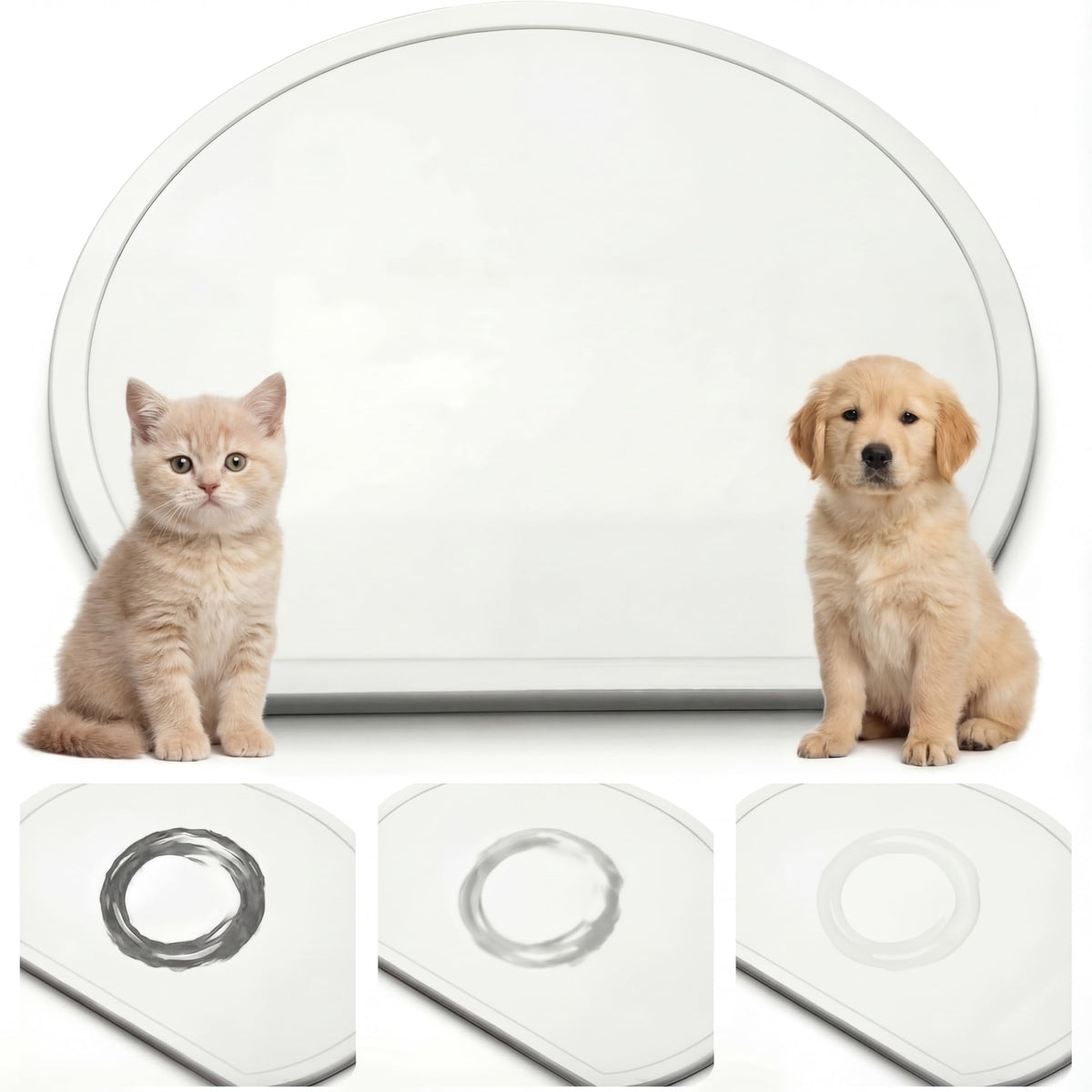 Fiwochic Stone Mat absorbs spills quickly around pet bowls