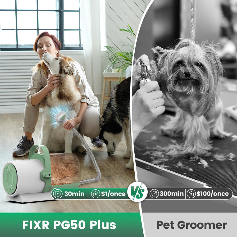 FIXR 65 dB quiet operation helps pets stay calm during grooming