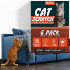 FixZilla anti-cat-scratch protector pack front view shows quick setup