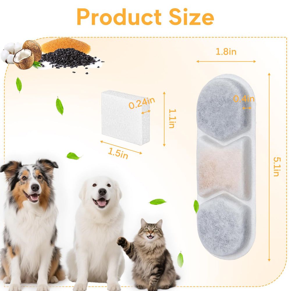 FIYOVA 8-filter system keeps water fresh and appealing for pets.