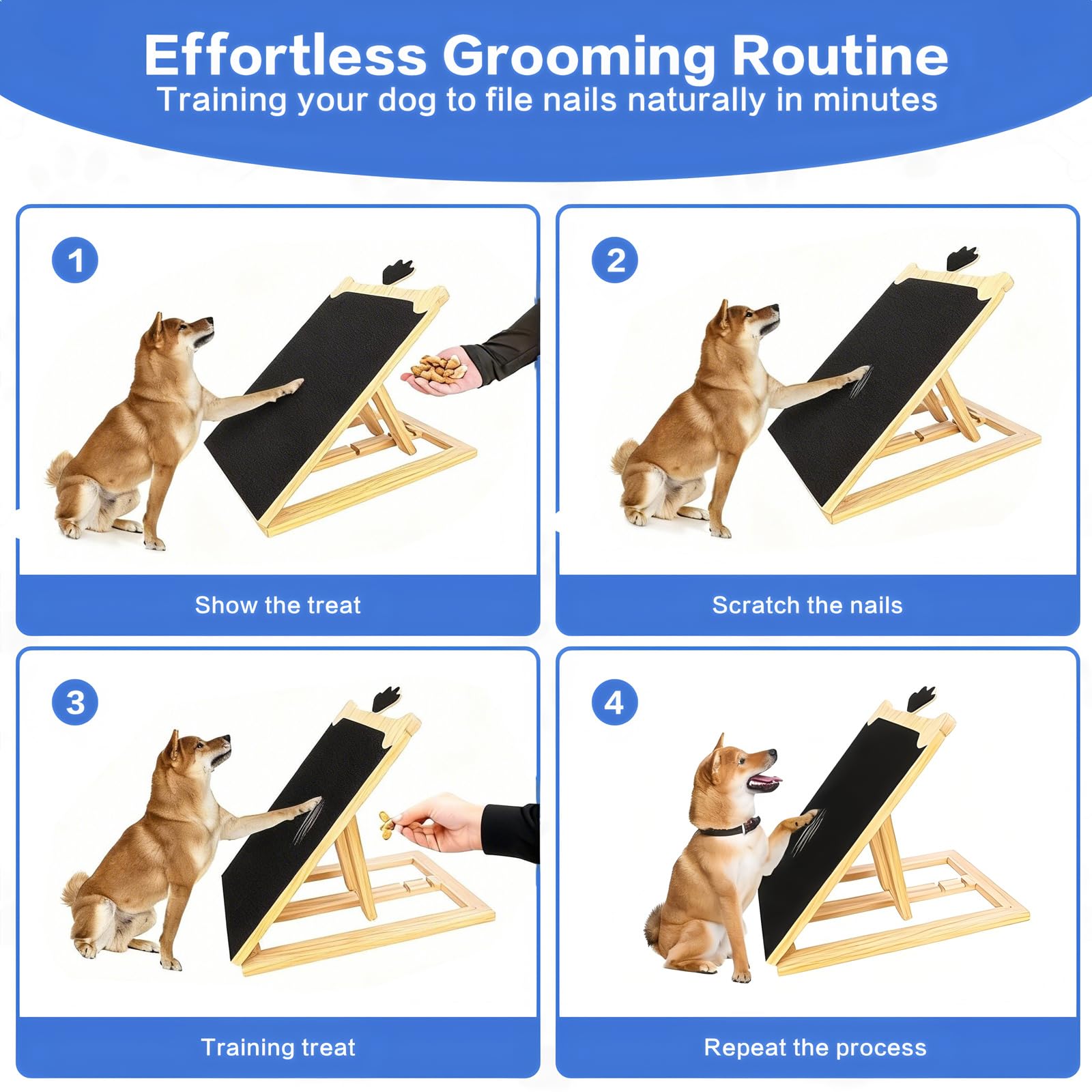 FL Falatier dog scratch board back paw use for hard-to-reach nails