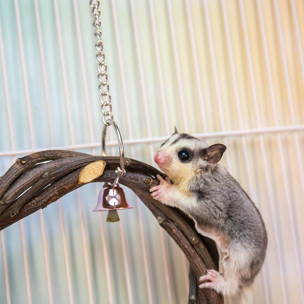 FLAdorepet sugar glider platform wood toy sturdy perch for gnawing and play