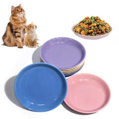 FlaggeZG ceramic cat bowls 8-pack in vibrant colors for appealing mealtimes and easy recognition.