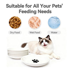 FlaggeZG 5.9-inch shallow bowl for whisker-friendly meals.