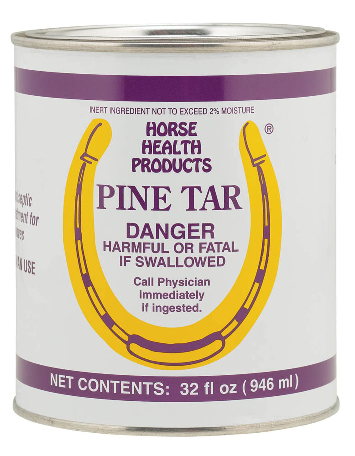 Flagline Horse Health Pine Tar bottle applying antiseptic to hoof to moisturize and protect
