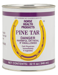 Flagline Horse Health Pine Tar bottle applying antiseptic to hoof to moisturize and protect