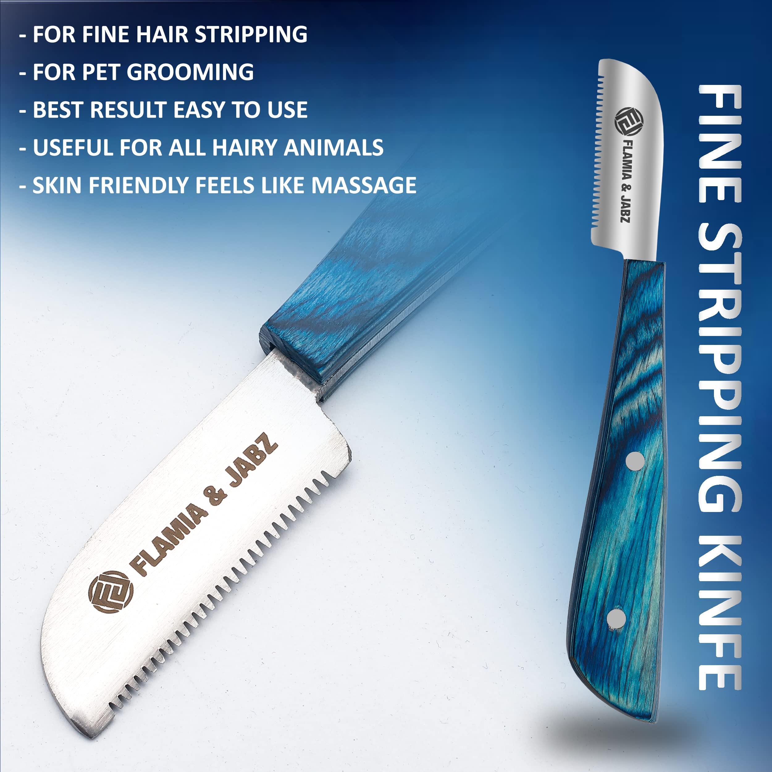 FLAMIA & JABZ FJ kit for dogs, cats, and horses, showing versatile grooming.