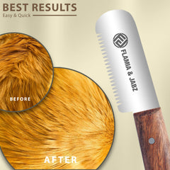 FLAMIA & JABZ stainless steel blade close-up for durable, clean cuts