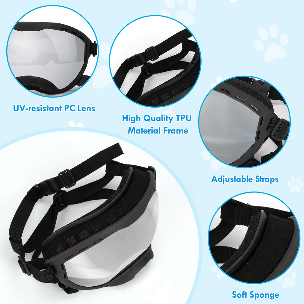 Flantor dog goggles ultra-lightweight design minimizes facial pressure.