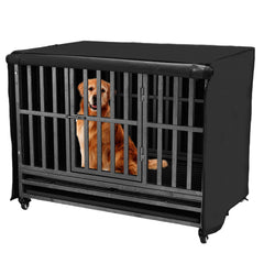 Flashine 48-inch dog crate cover front view for a snug, private space