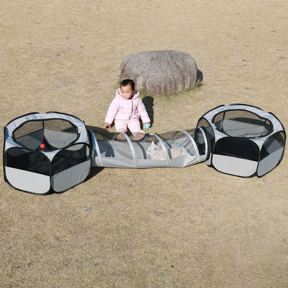Flashing Fire two small cubes with tunnel configuration for versatile play zones