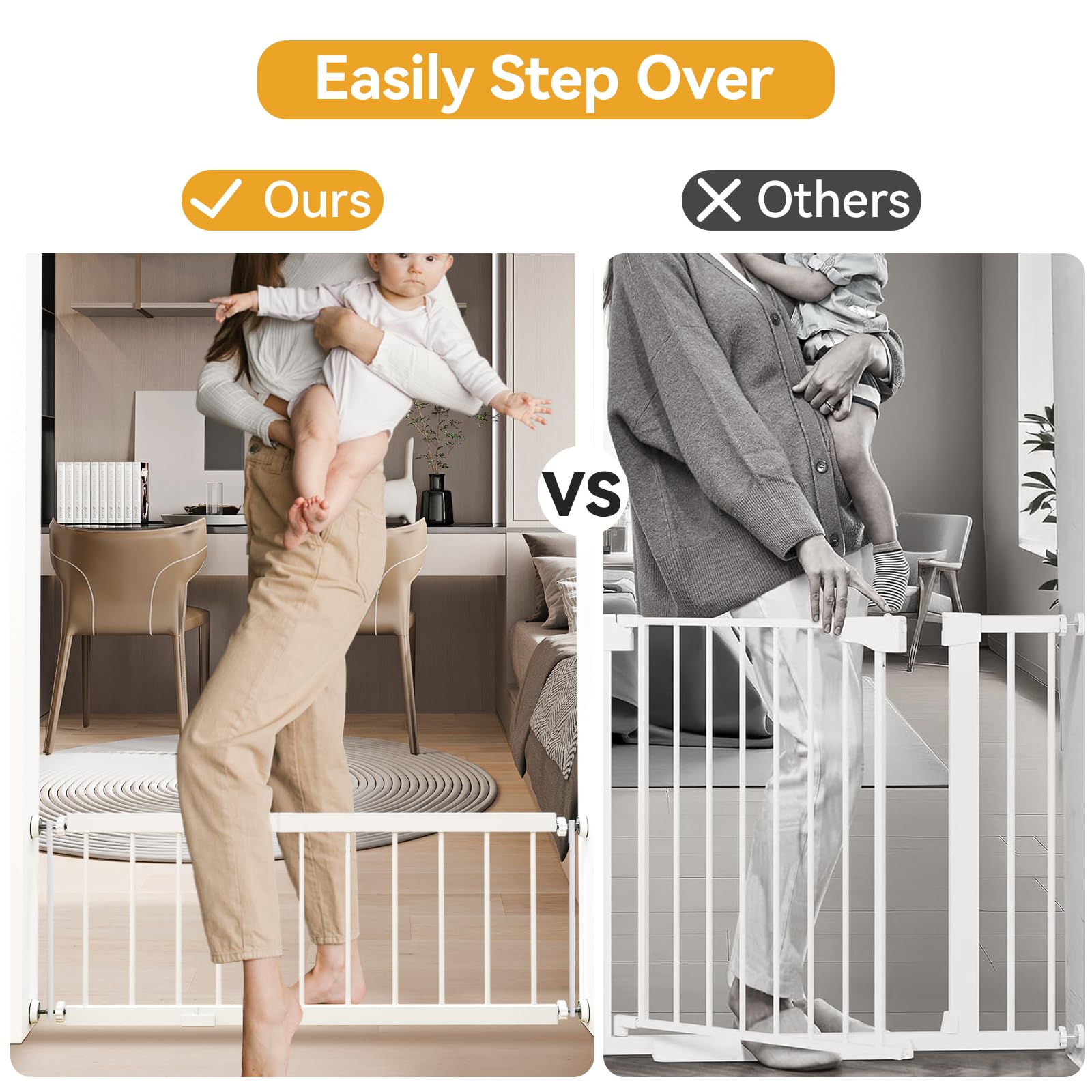 Fldofaves metal-frame gate provides durable, stable support for daily use
