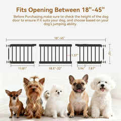 Fldofaves dog gate step-over design helps you pass through while keeping pets contained