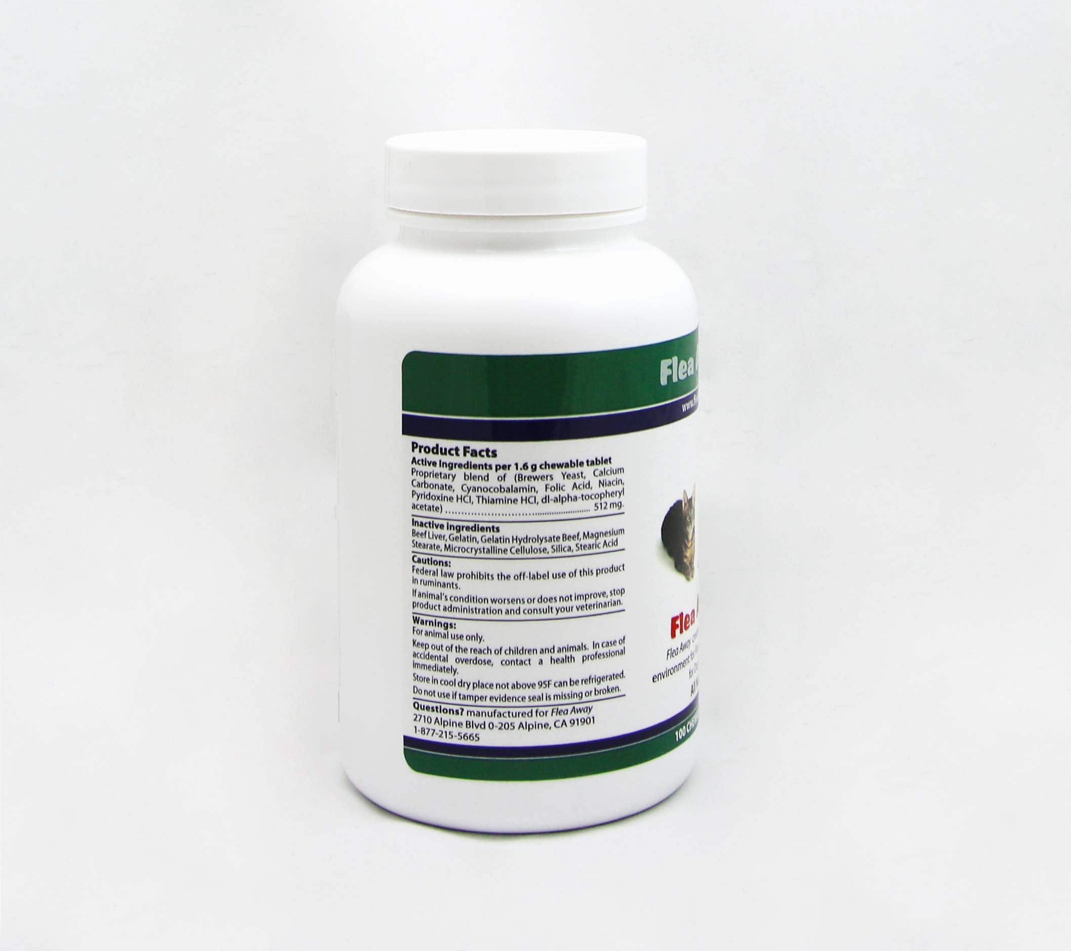 Flea Away USA-made daily pet supplement for dogs and cats