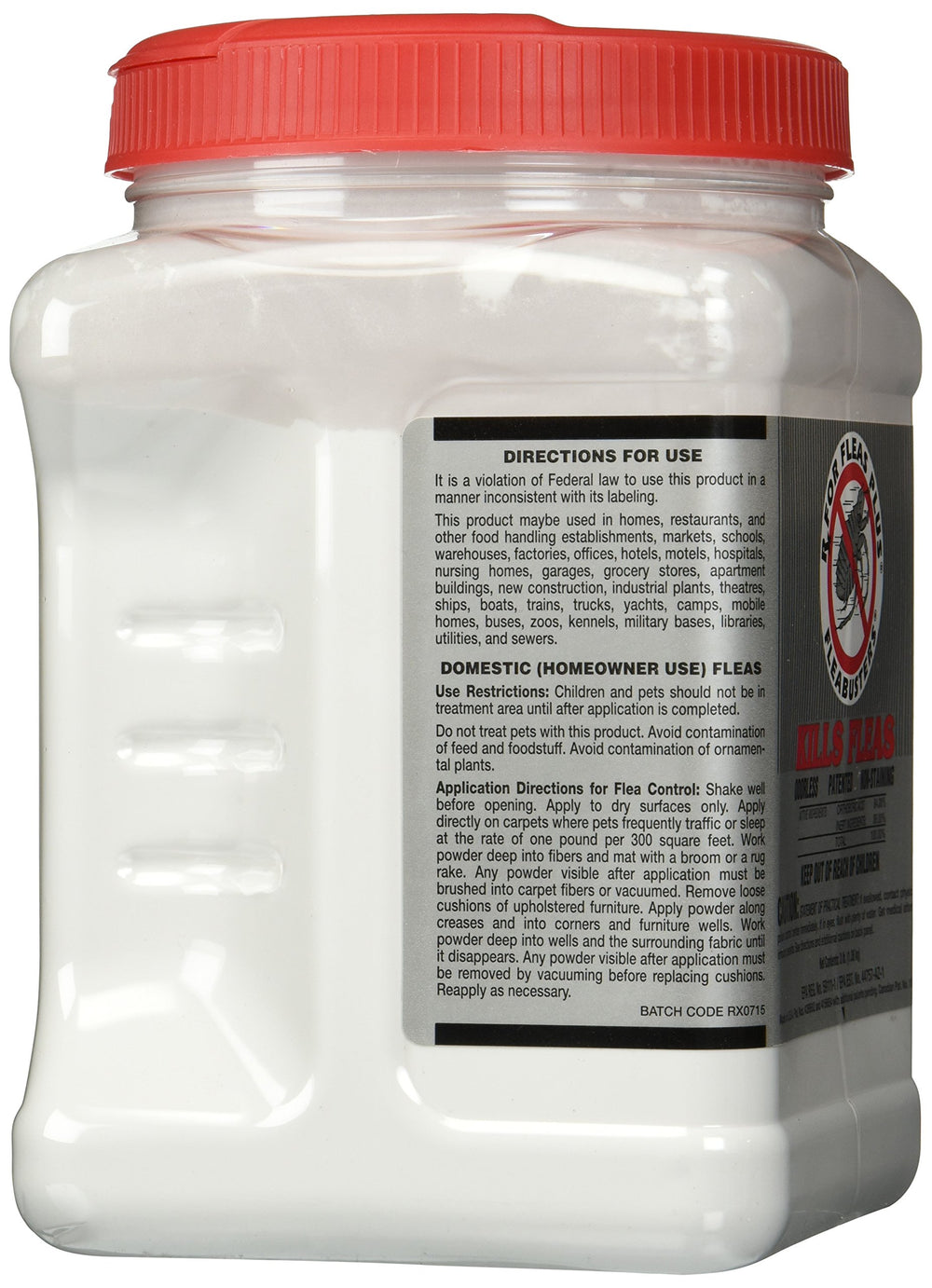 Fleabusters Rx for Fleas Plus carpet treatment targeting carpets and baseboards