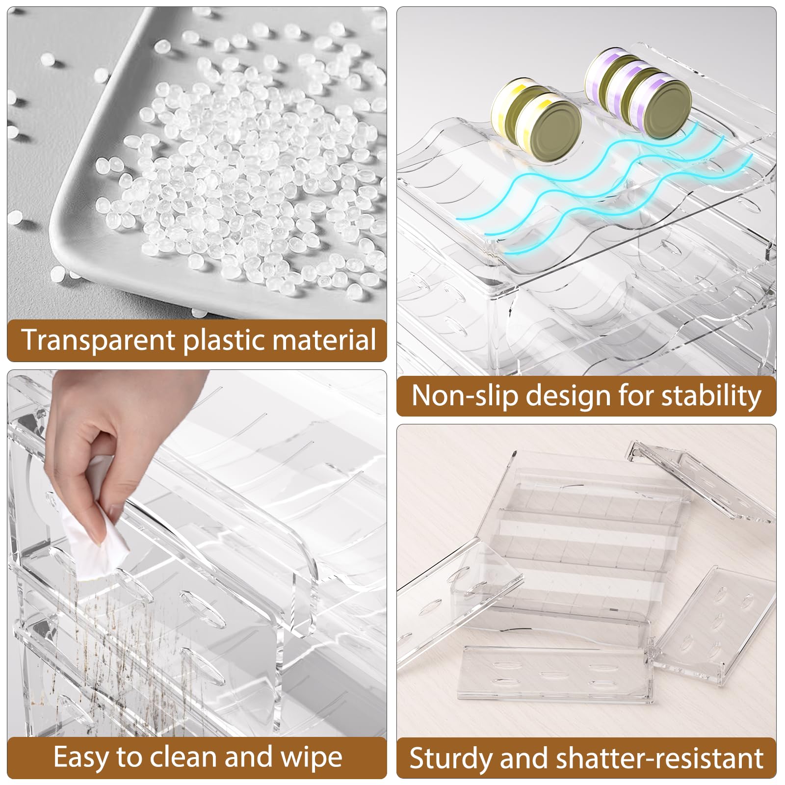 Flenpptly Cat Can Organizer easy-clean surface for quick maintenance
