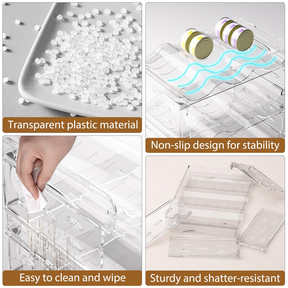 Flenpptly Cat Can Organizer easy-clean surface for quick maintenance