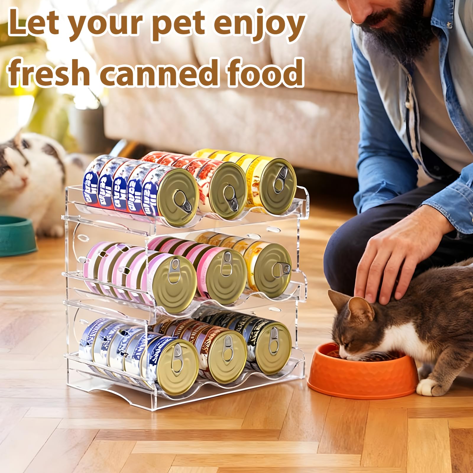 Flenpptly Cat Can Organizer kitchen-friendly storage solution
