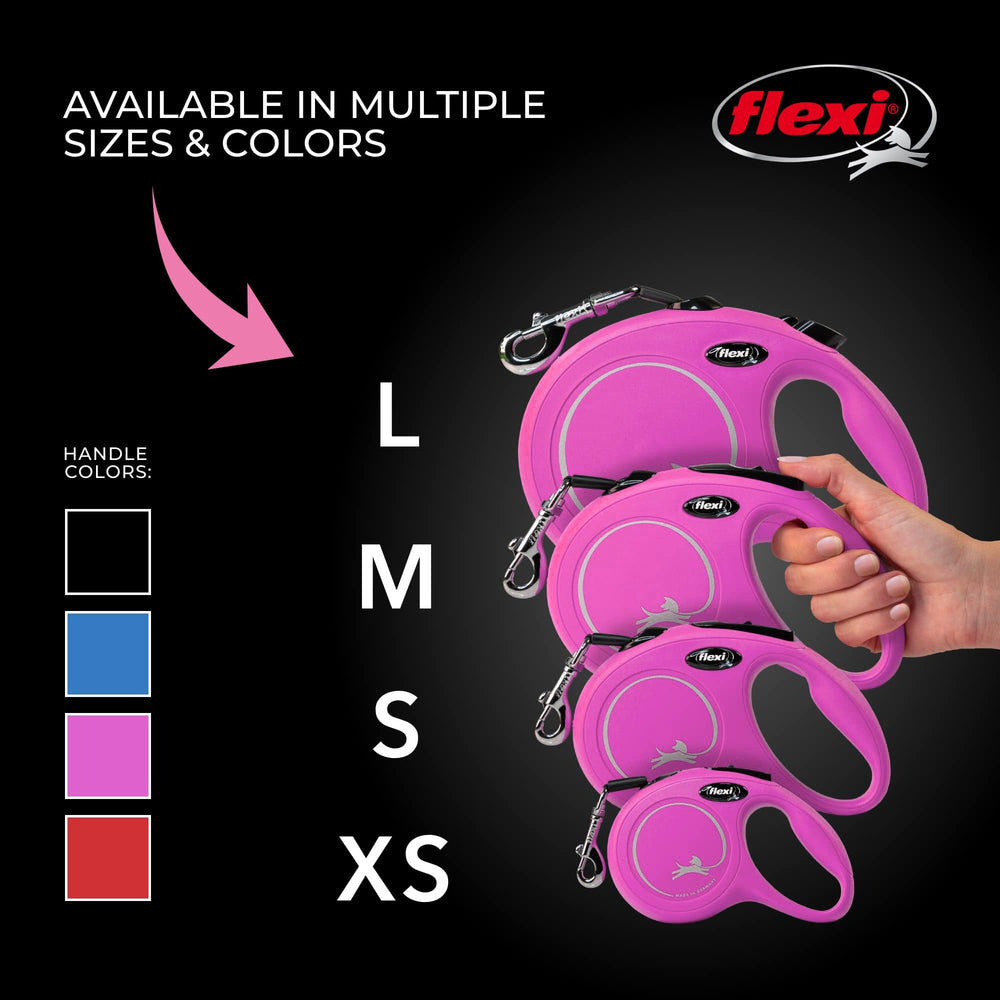 FLEXI Classic XS Pink Leash 360 degree cord guidance minimizes tangles