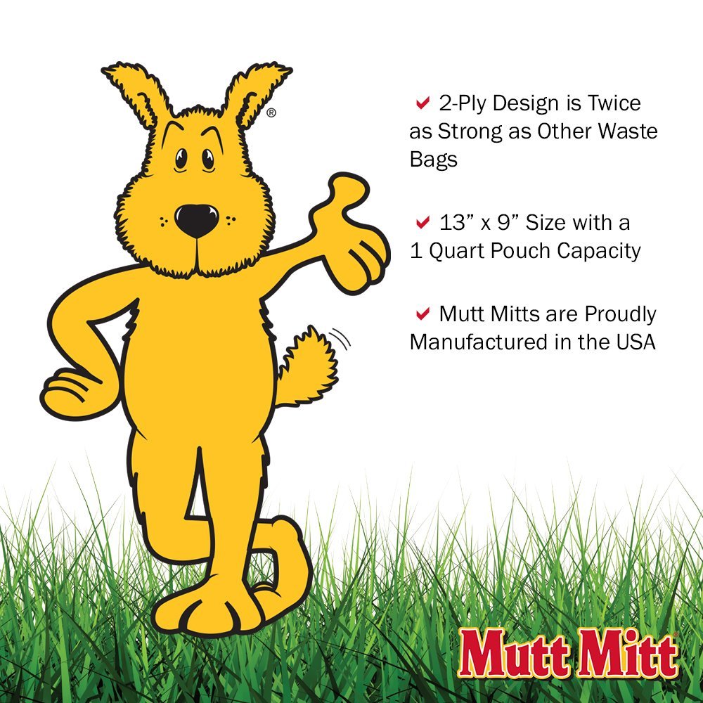 FLEXI Mutt Mitt 2-ply construction emphasizes extra strength against tearing.