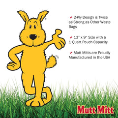 FLEXI Mutt Mitt 2-ply construction emphasizes extra strength against tearing.
