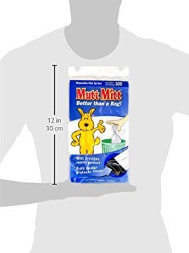 FLEXI Mutt Mitt on a walk demonstrates hands-free cleanup.
