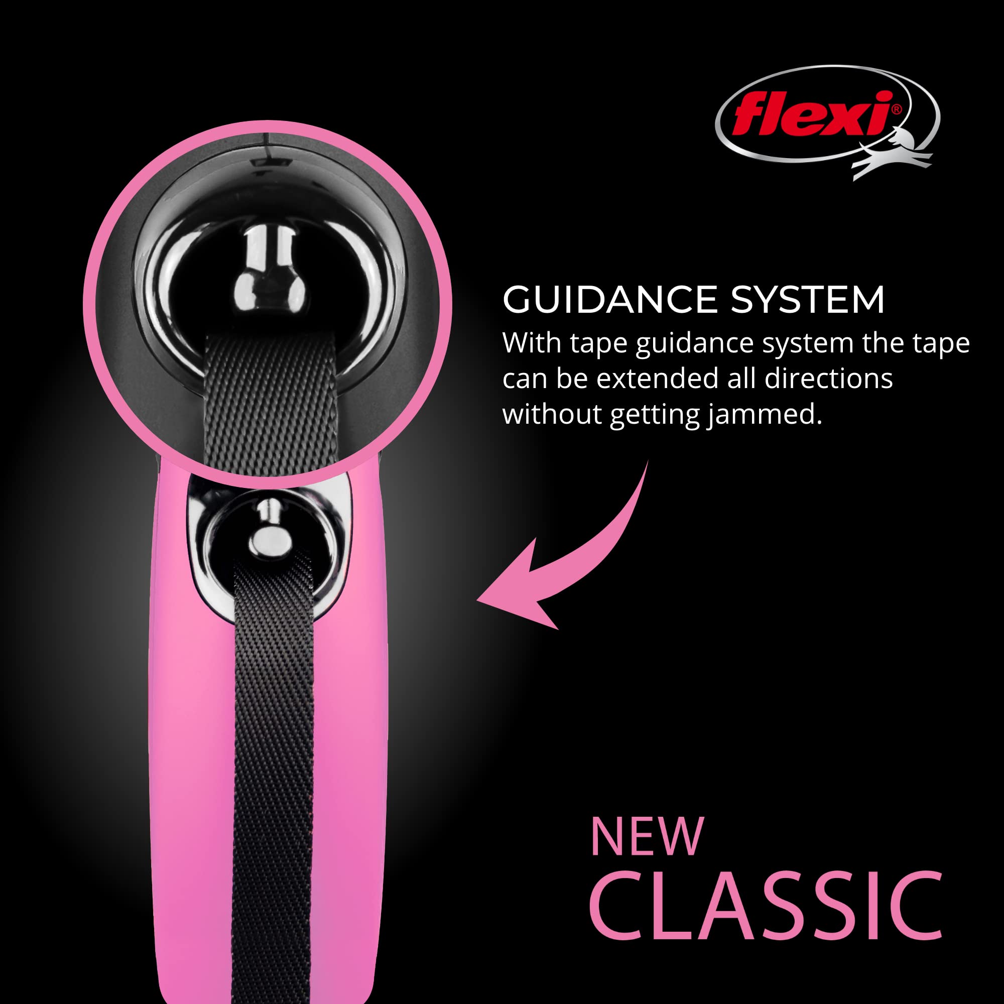FLEXI New Classic leash suited for dogs up to 33 lbs