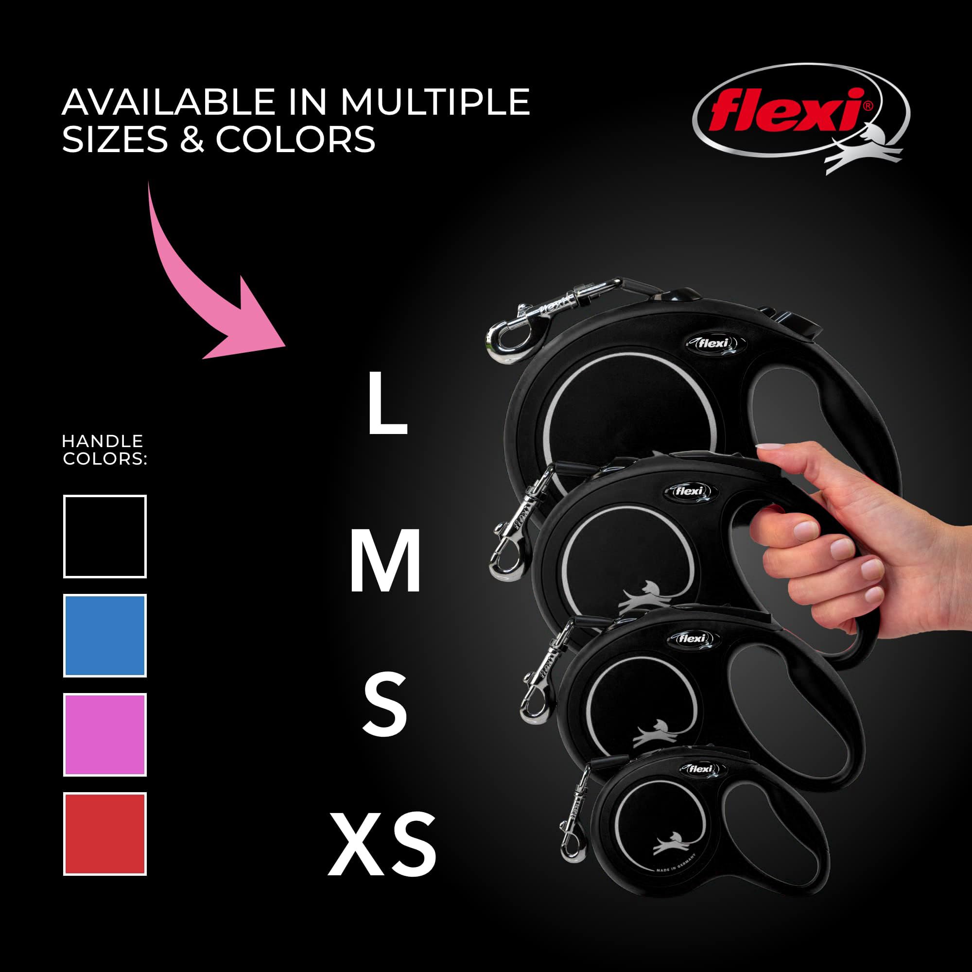 Close-up of durable materials on Flexi New Classic Tape Leash.
