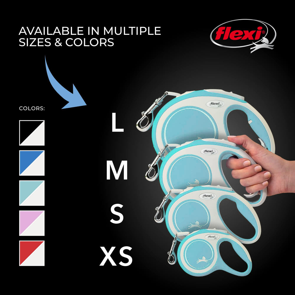 FLEXI New Comfort durable tape construction for daily use with active dogs.
