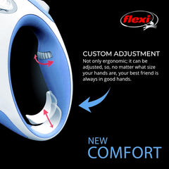 FLEXI New Comfort Tape Leash small-dog-33lbs keeps walks safe and controlled.