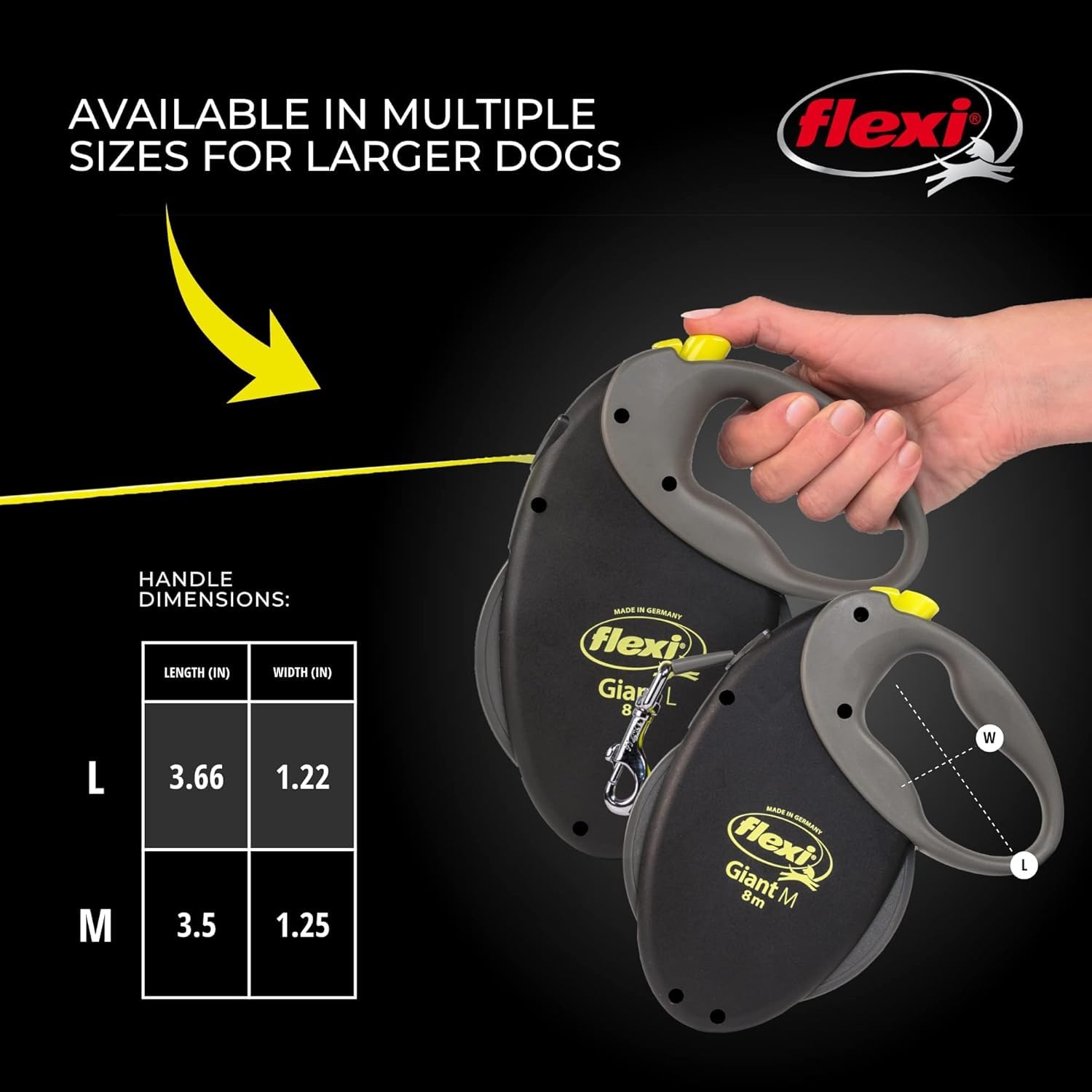 FLEXI smooth retraction provides calm, controlled walks.