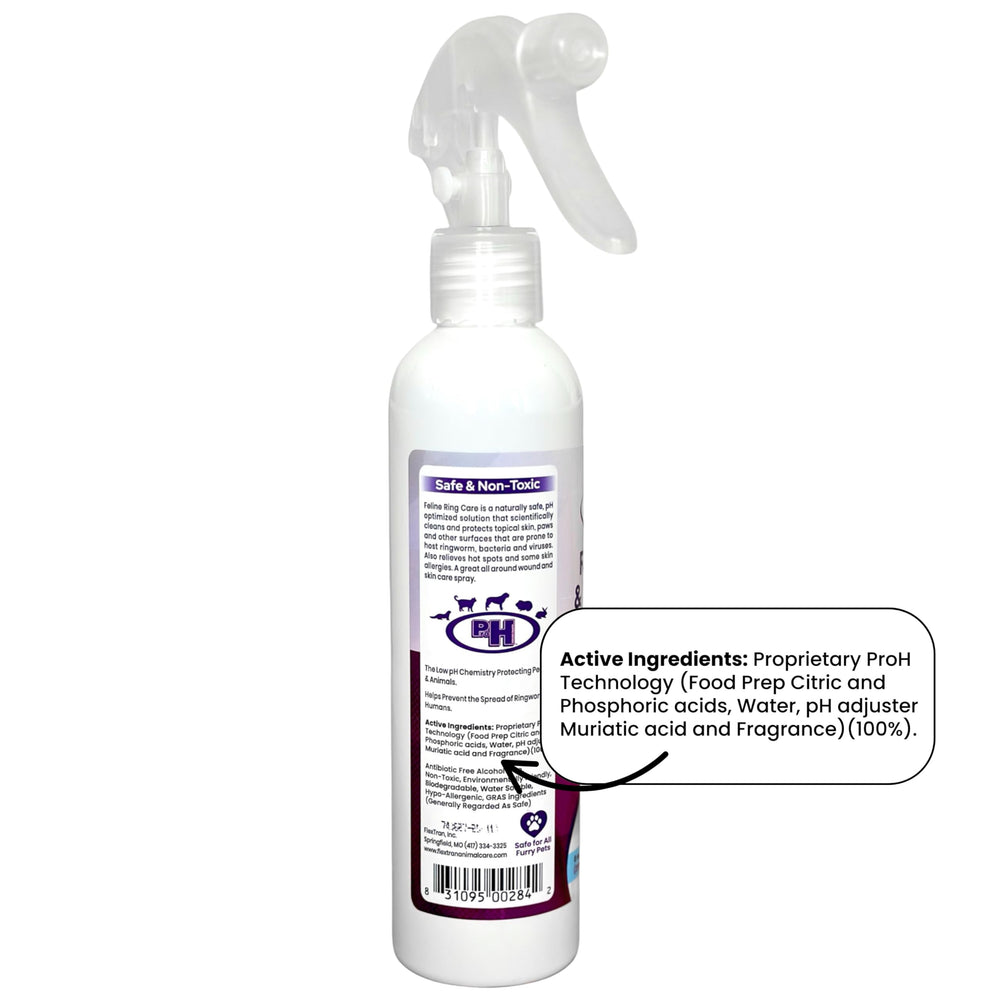 FlexTran Feline Ring Care gentle formula for sensitive cat skin.