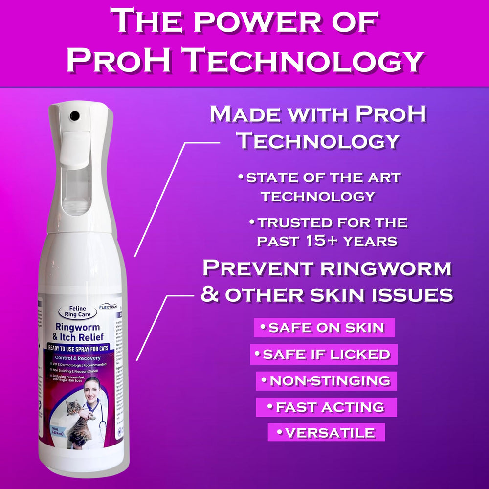 FlexTran Feline Ring Care on a pet coat shows even spray coverage.