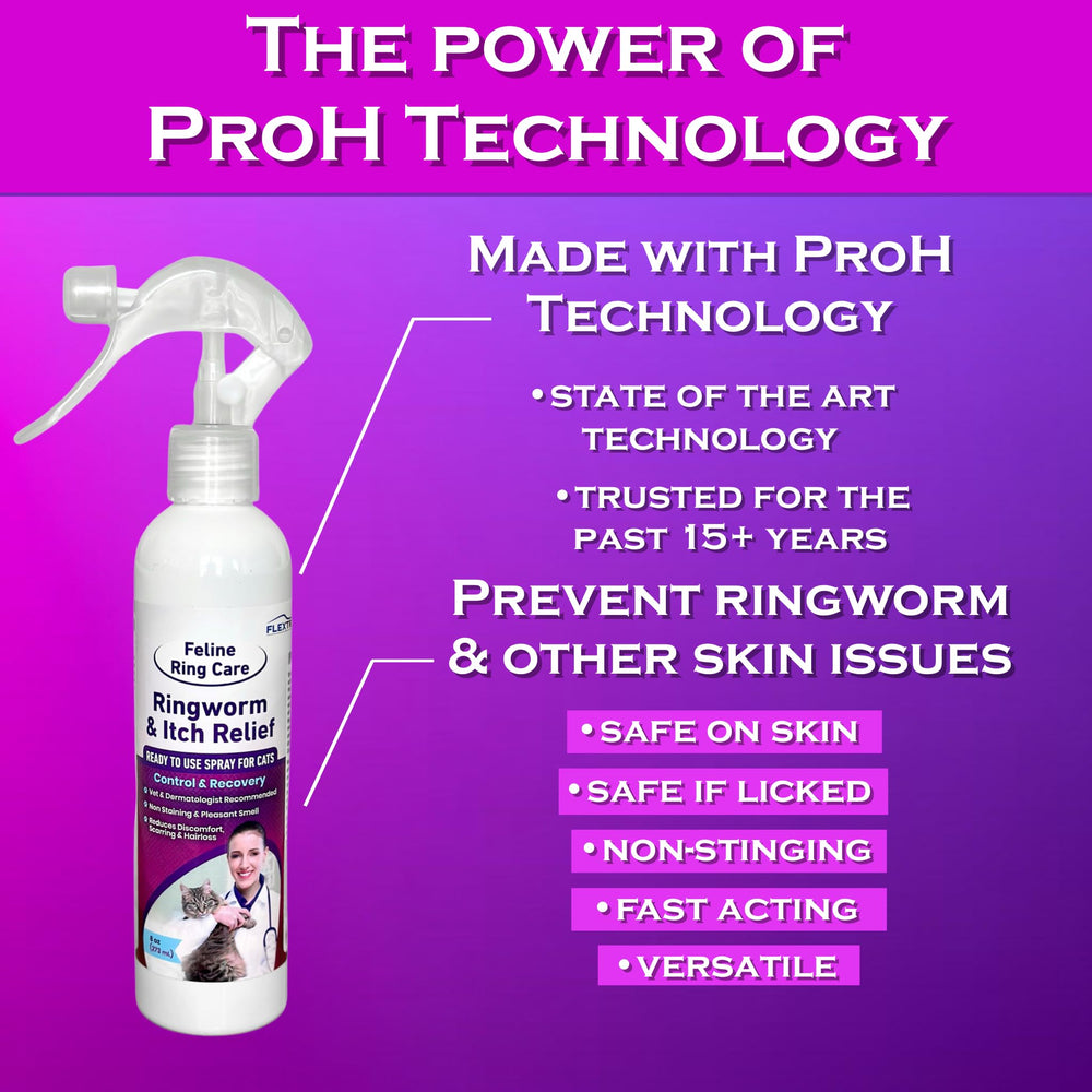 FlexTran Feline Ring Care on a patch of skin to support health.