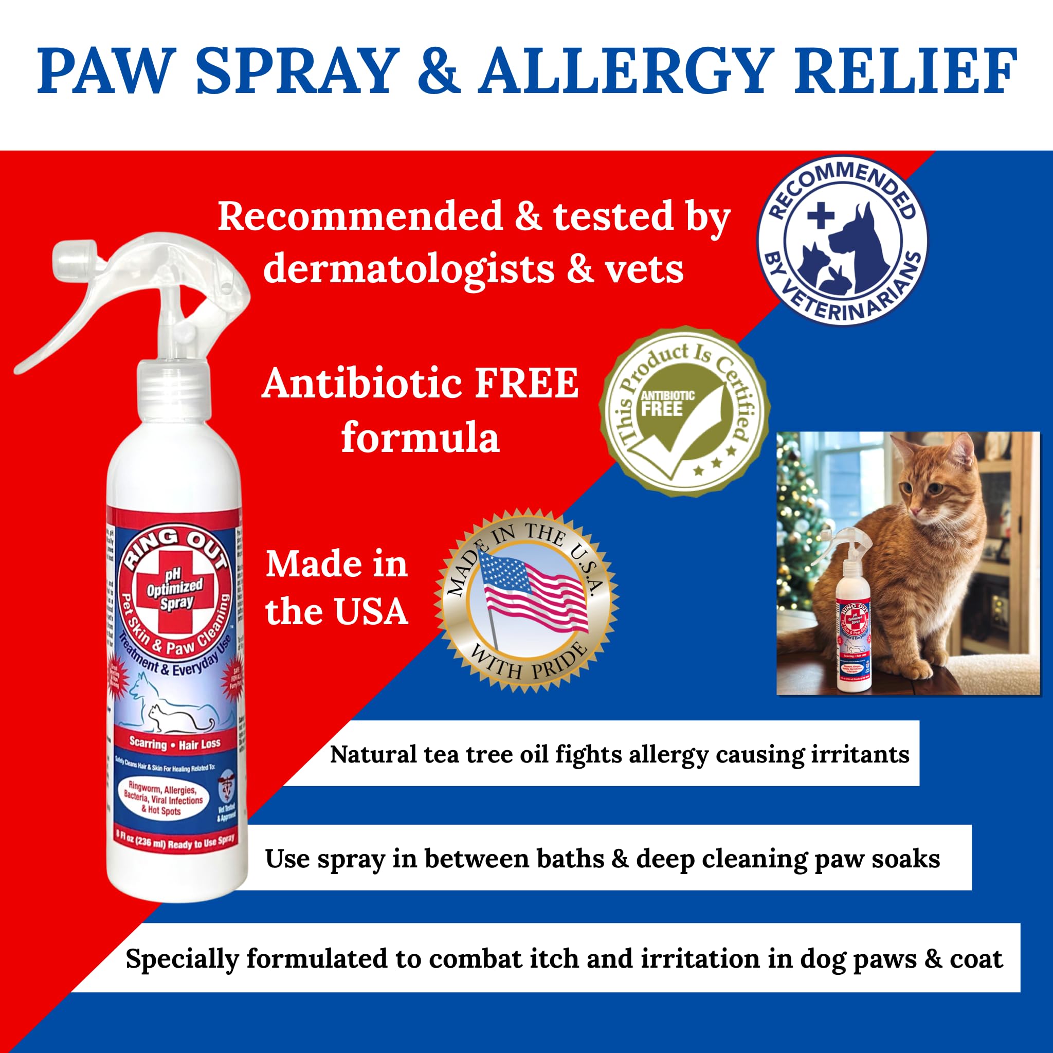 FlexTran Ring Out for Pets applied on a dog for skin care