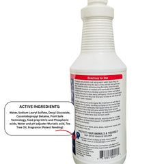 FlexTran Ring Out Shampoo with tea tree highlights scent and coat care.