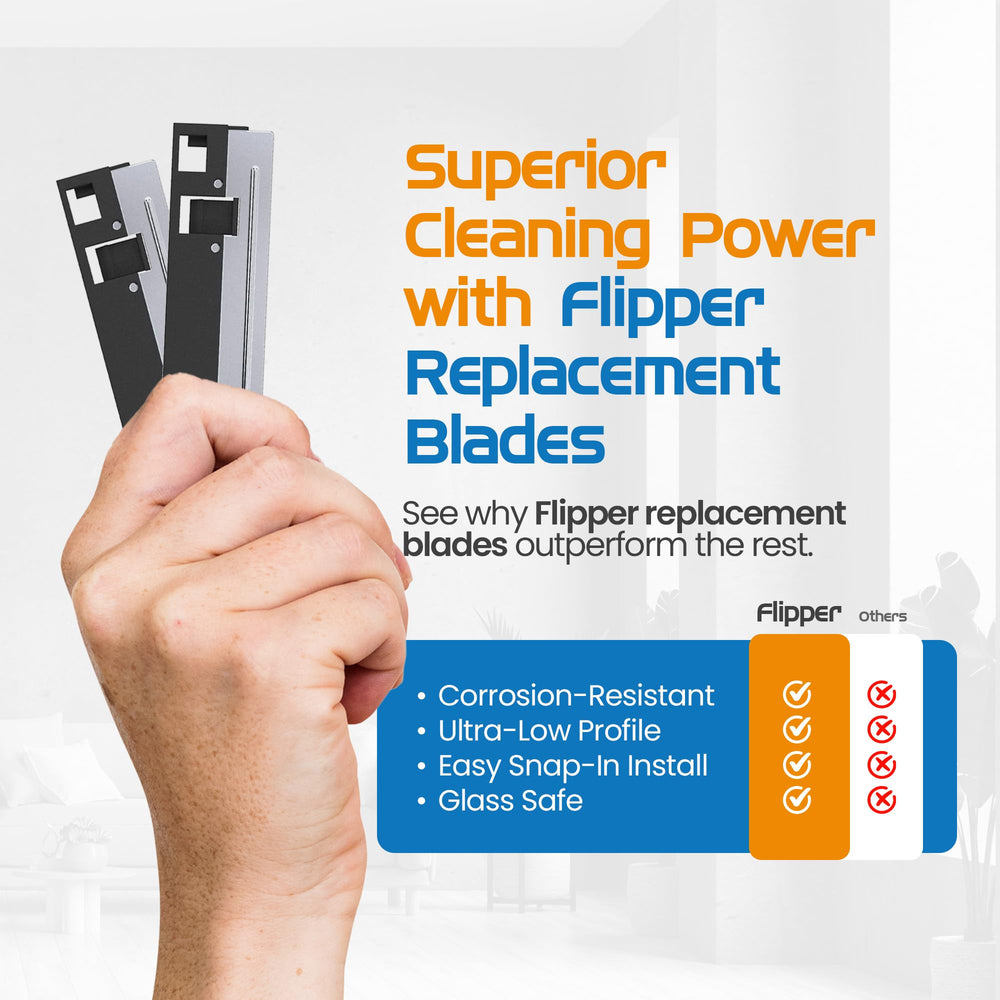 FL!PPER blades help keep tank glass clear with minimal disruption.