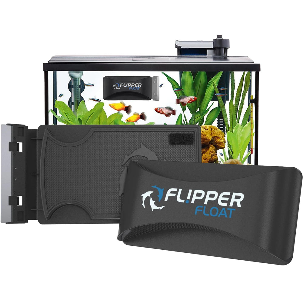 FL!PPER Cleaner Float in front view showing dual-sided cleaning for glass tanks.