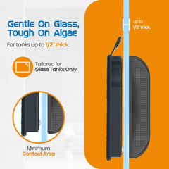 FL!PPER Float side magnet demonstrates easy scrubbing without entering the tank.