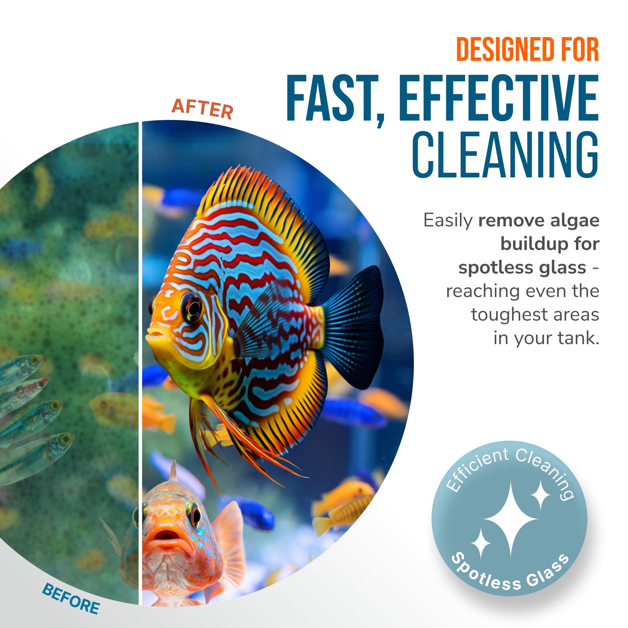 FL!PPER Cleaner Float suitable for 30-150 gallon tanks.
