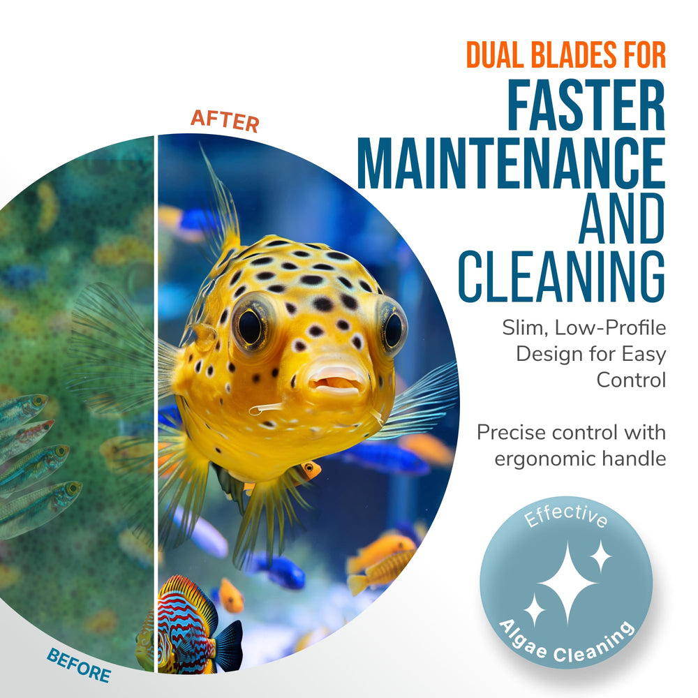 Flipper Edge compatible with glass and acrylic tanks up to 12 mm.